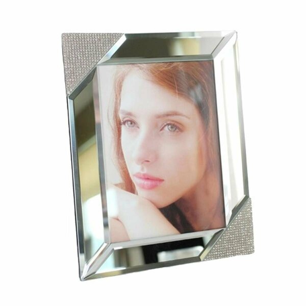 Jiallo 5 x 7 in. Mirrored Photo Frame Silver EGV10-363
